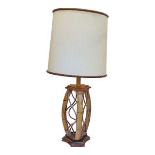 Reduced-Mid 20 Th Century Coastal Bamboo Safari Lamp For Sale
