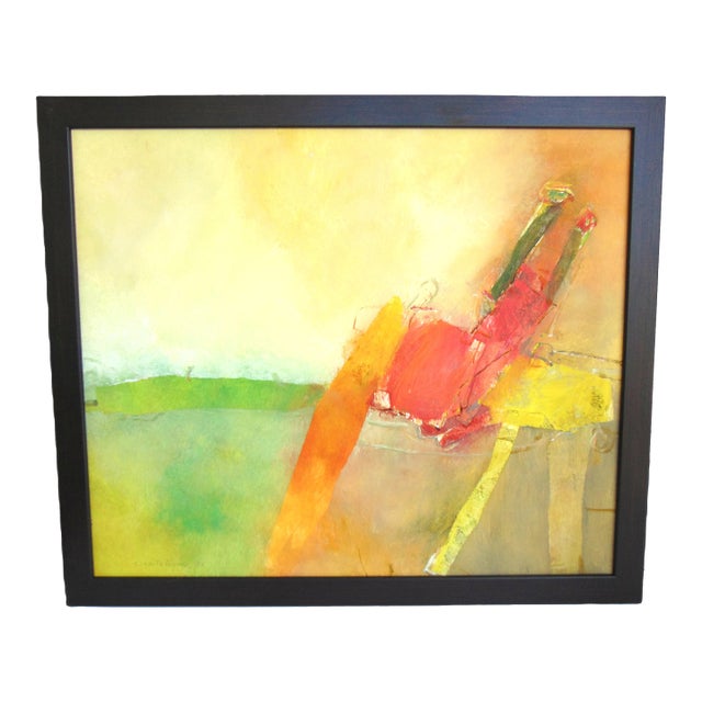 Vintage Original Oil Painting "Sunset Over Moritz" by Carmelo Castellano 24"w X 24"h For Sale