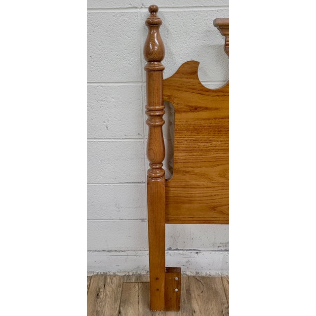 Late 20th Century Vintage Full or Queen Size Ram’s Head Traditional Style Headboard For Sale - Image 5 of 12