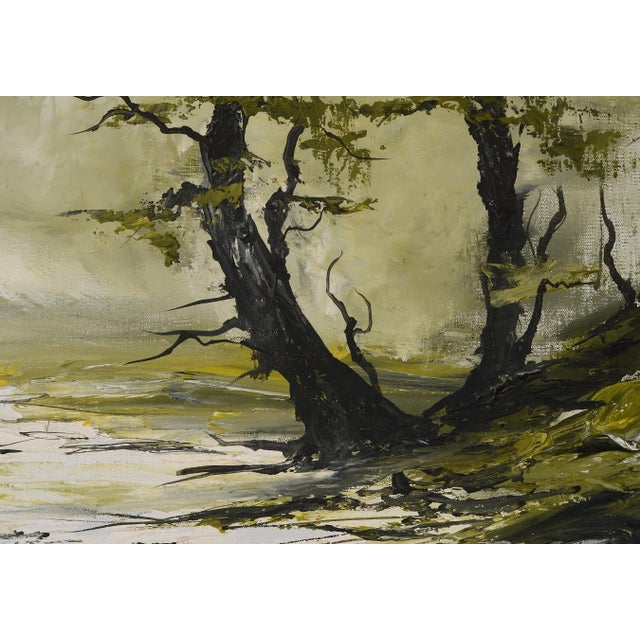 Large 1960s Bob Pepper Modernist Abstract Landscape Forest Painting, Signed and Framed For Sale In San Francisco - Image 6 of 13