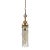 Mid 20th Century Murano Open Clear Lattice Cylinder Ormolu Pendant Light For Sale