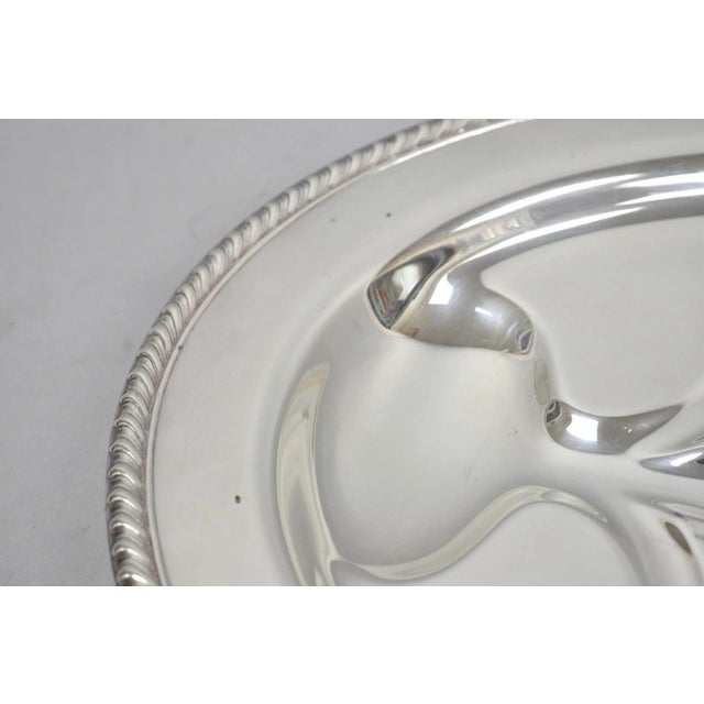 Metal Vintage w.m. Rogers 810 Regency Silver Plated Oval Meat Cutlery Serving Platter For Sale - Image 7 of 13