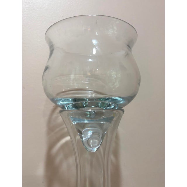 Blenko Blenko Style Extra-Tall Candle / Floating Vase For Sale - Image 4 of 4