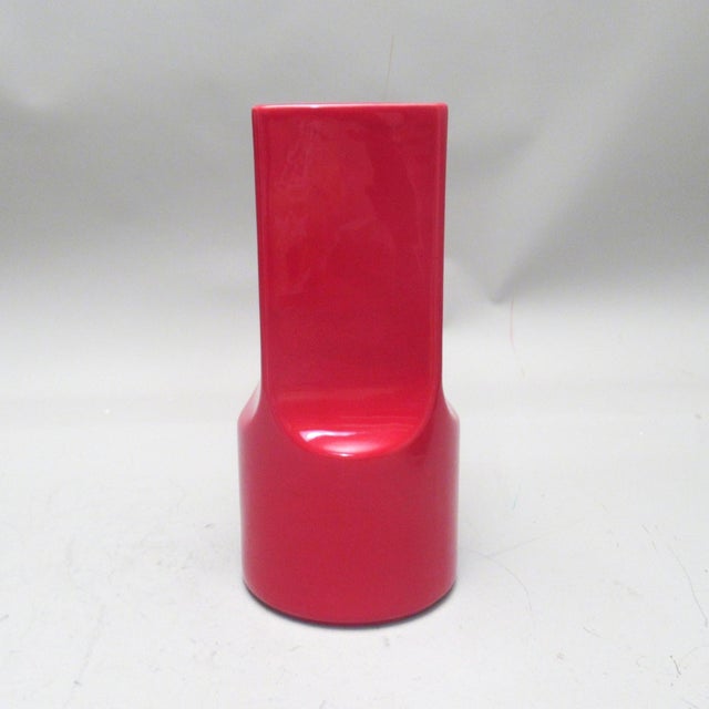 Red Vase by Studio Opi for Gabbianelli, 1970s For Sale - Image 8 of 8