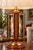 Mid 20th Century Hollywood Regency Wood, Brass & Etched Glass Lantern Table Lamps - Pair For Sale In Los Angeles - Image 6 of 8