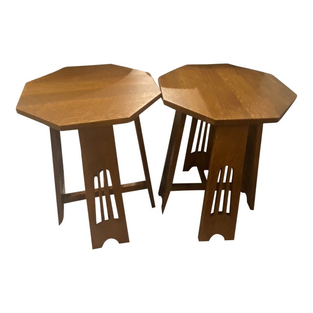 Pair of Wooden Side Tables Chairish
