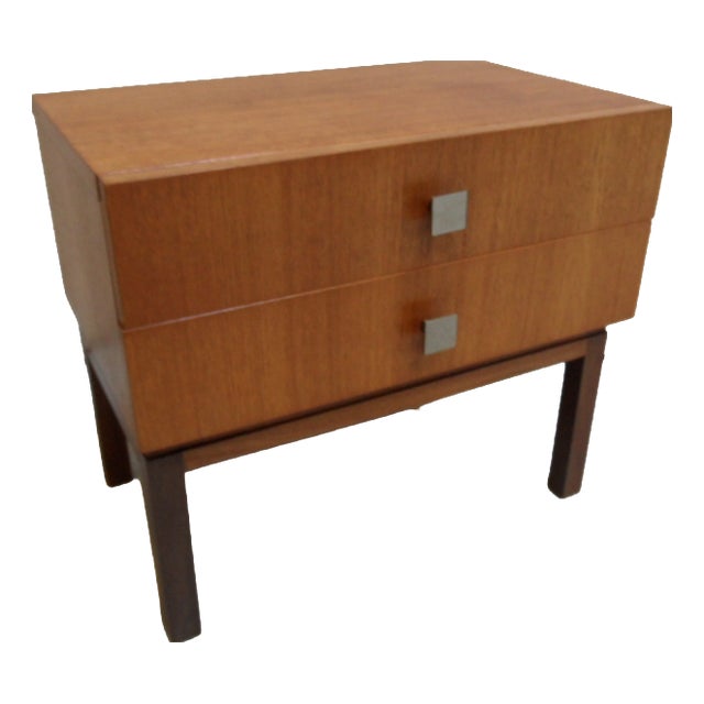 Mid-Century Modern Side Table with Drawers, 1950s For Sale