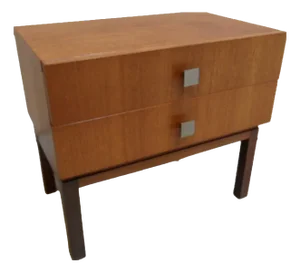 Mid-Century Modern Side Table with Drawers, 1950s