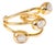 Trio Pearl Harmony Gold Adjustable Ring, Size 8 For Sale
