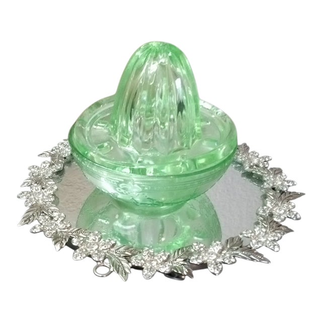 Gorgeous Anchor Hocking Uranium Bowl & Rheemer Set For Sale