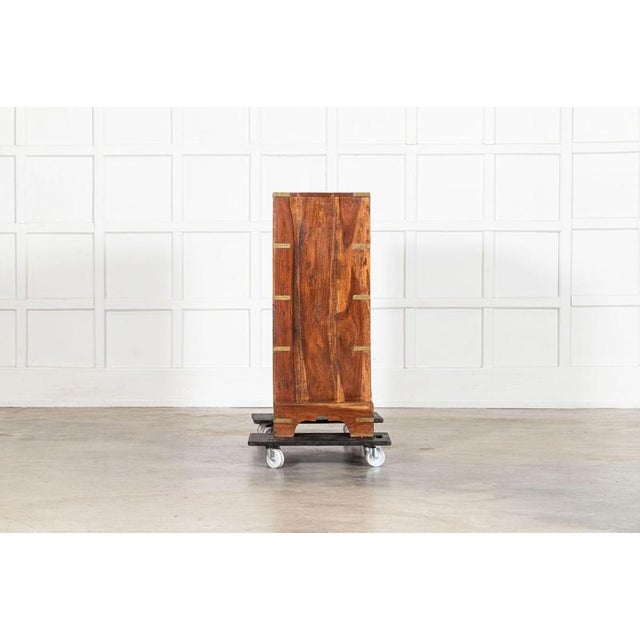 Late 19th Century English Walnut Campaign Chest Drawers, 1880 For Sale - Image 5 of 13