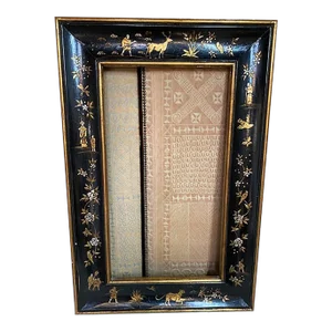 Black Chinoiserie Concave Frame