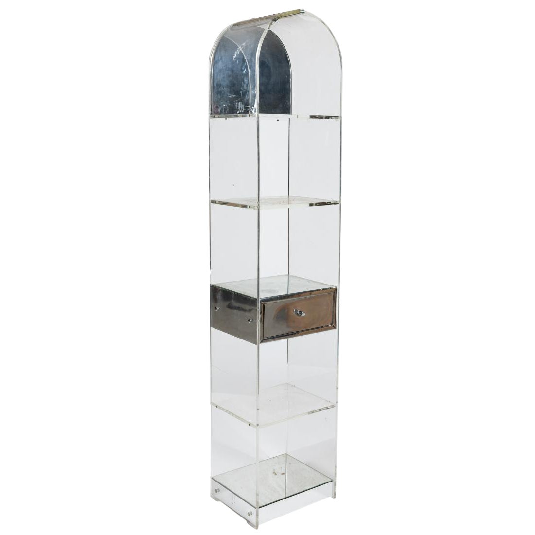 Modern Lucite Domed Shelf Etagere Chairish