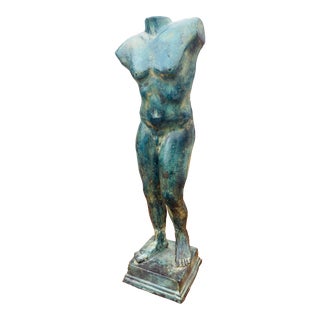 Vintage Male Nude Greco Roman Classical Sculpture. For Sale