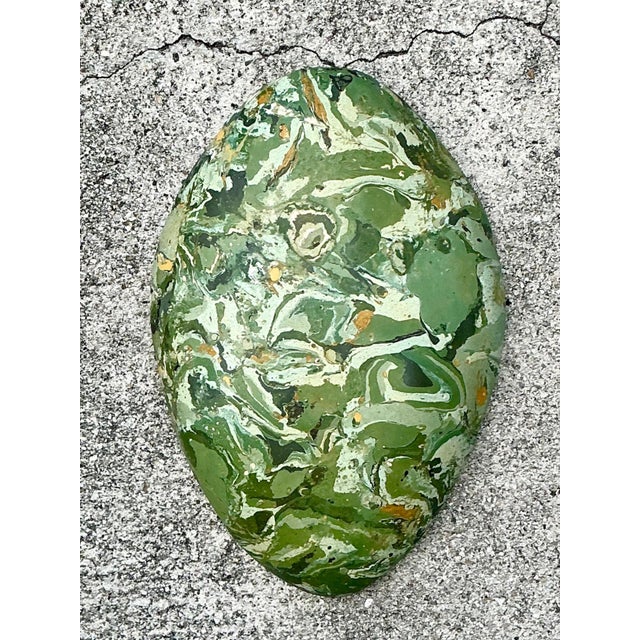 Vintage Italian Scagliola Pigmented Plaster Turtle Shell For Sale - Image 4 of 12