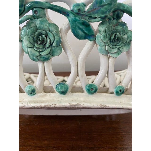 Early 20th Century Antique Italian Majolica Basket For Sale - Image 5 of 7