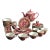 Vintage 33 Piece Chinese Republic Porcelain Tea Set, Circa 1930 For Sale
