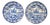 Boston State House Pair of Staffordshire Blue and White Pottery Plates, John Rogers & Son Circa 1825 For Sale