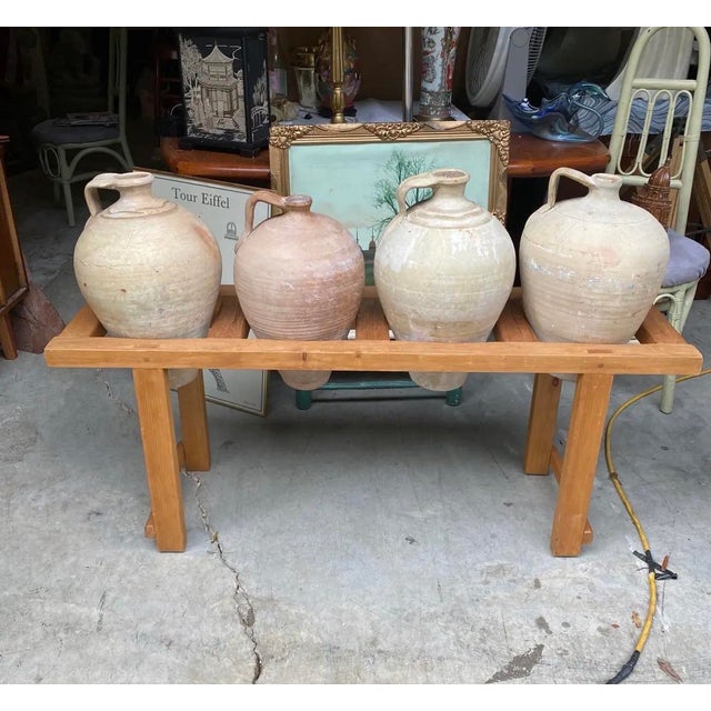 Late 19th Century Mediterranean Olive Jugs With Stand - 5 Piece Set For Sale - Image 12 of 12