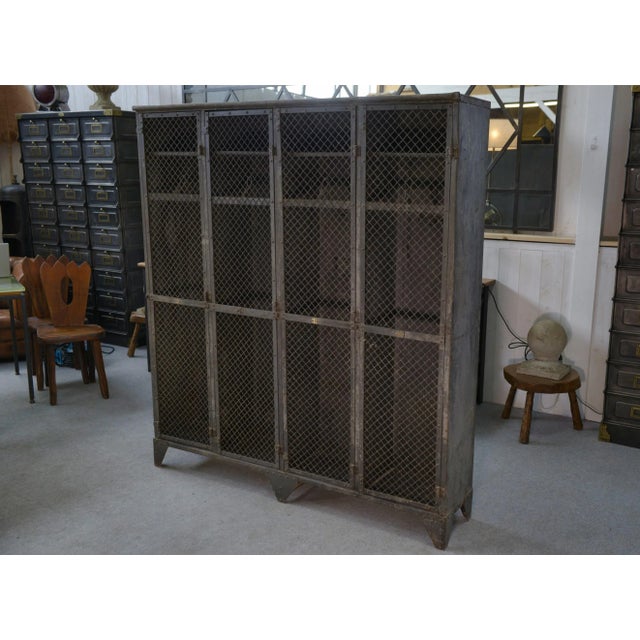 Patinated Ghent Locker Cabinet,1930s For Sale - Image 6 of 11