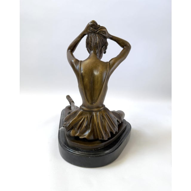 Bronze Statue of Seated Ballerina – 13" For Sale - Image 9 of 12
