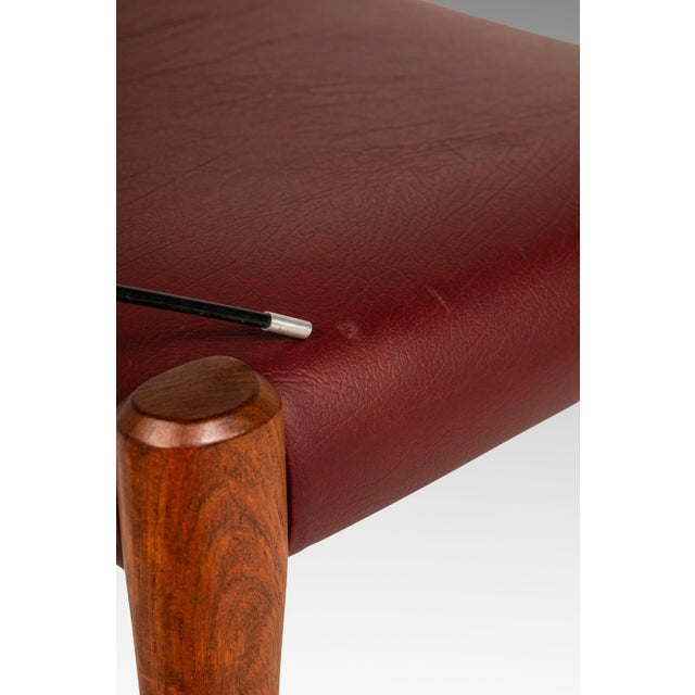 Danish Modern Model 77a Ottoman in Teak & Leather by Niels Otto Møller for j.l. Møller Mobelfabrik, Denmark, C. 1960's For Sale - Image 16 of 18