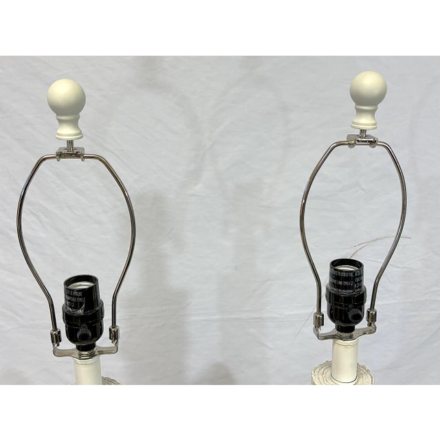 Italian Style Faux Bois Table Lamps- A Pair For Sale In West Palm - Image 6 of 16