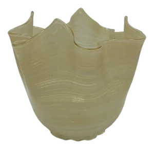 Hand Blown Handkerchief Art Glass Bowl
