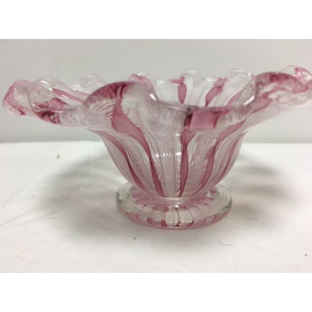 Murano Latticino Glass Bowl Chairish
