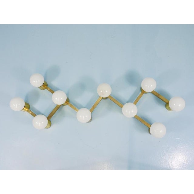 Zigzag Brass Ceiling and Wall Light in the style of Gaetano Sciolari, Austria, 1970s For Sale - Image 8 of 18