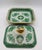 Circa 1800-1830 Pair of Green Fitzhugh Covered Vegetable Dishes. Crested; etoile over a baton of leaves. Rectangular....