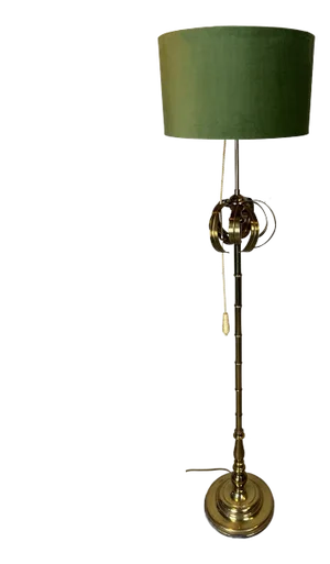 Vintage Brass Faux Bamboo Floor Lamp