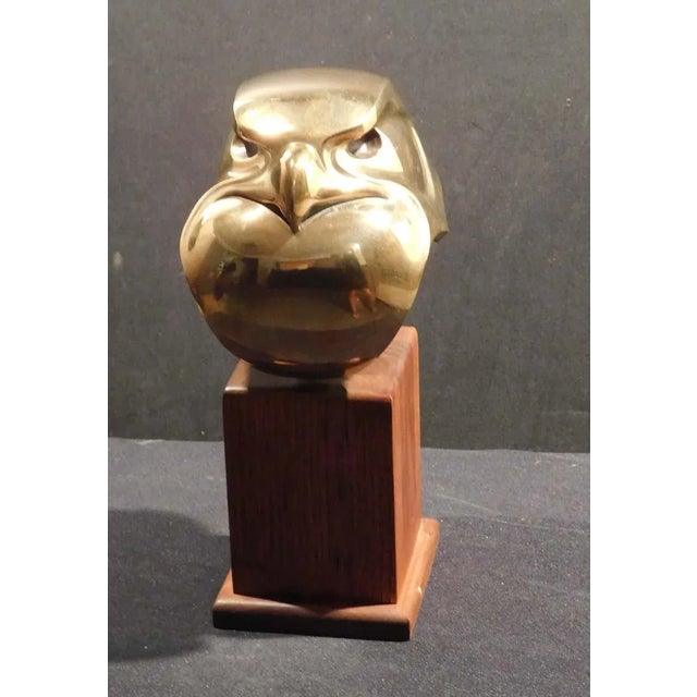 1990s James McCain Polished Bronze Sculpture Numbered #7/250 of a Hawk Hunter For Sale - Image 9 of 13