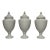 Neoclassical Small White Porcelain Lidded Urns, Set of 3 For Sale