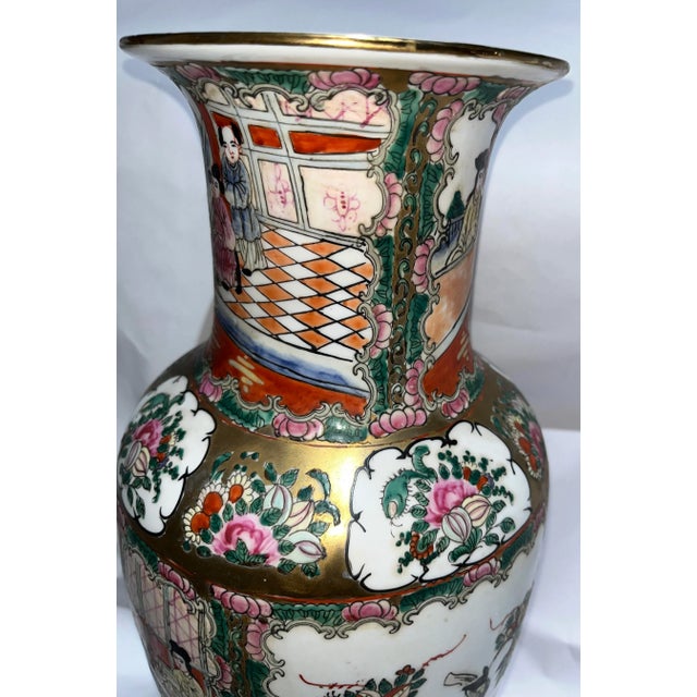 1990s Tall Decorative Ornate Ceramic Chinese Jar Vase For Sale In New York - Image 6 of 13