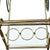 Mid-Century Regency French Solid Brass & Glass Bar Cart W/ Bottle Holder For Sale - Image 9 of 11