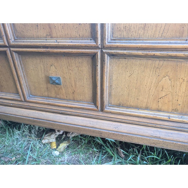 1960s Henredon "Custom Folio Three" 102" Modular Brutalist Credenza / Media Console For Sale - Image 11 of 16