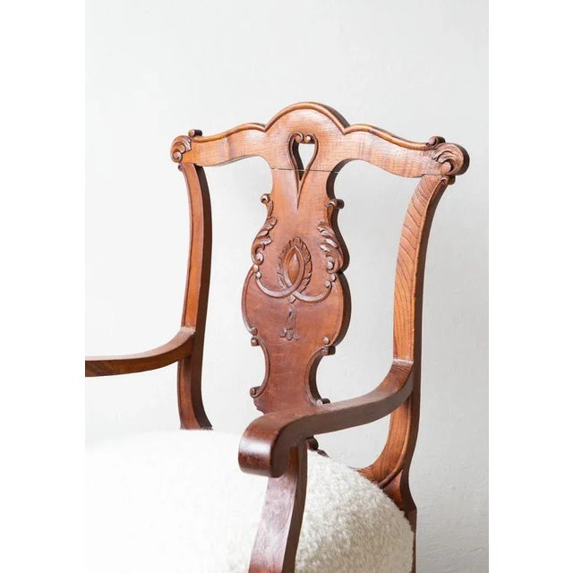 Spanish Chestnut Armchair, 1950s For Sale - Image 4 of 10