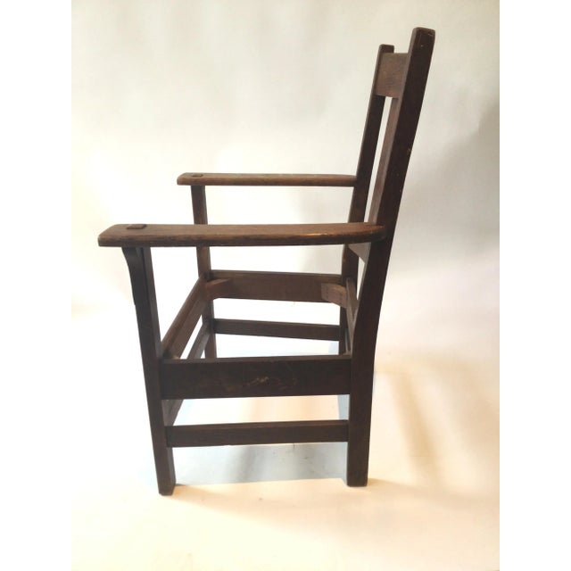Arts & Crafts 1920s J.M. Young & Sons Arts And Crafts Armchair For Sale - Image 3 of 9