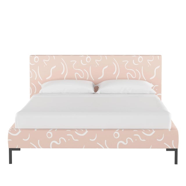 Featured in luxurious fabrics and supported by gorgeous brass Y legs, this platform bed is a force to be reckoned with....