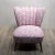 Mid-Century Pink Cocktail Chair with Wooden Legs For Sale - Image 10 of 15
