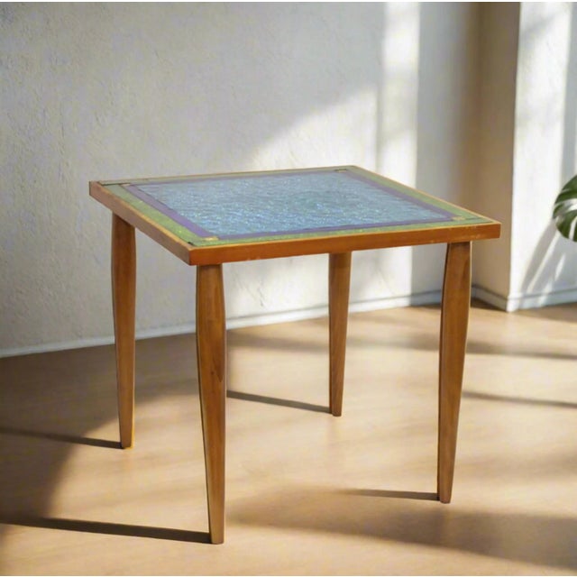 Small Colorful Vintage Occasional Table | Georges Briard For Sale In Fayetteville, AR - Image 6 of 6
