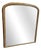 Large Antique English Arched Top Gilt Tulip Framed Overmantle Mirror, 1800s For Sale