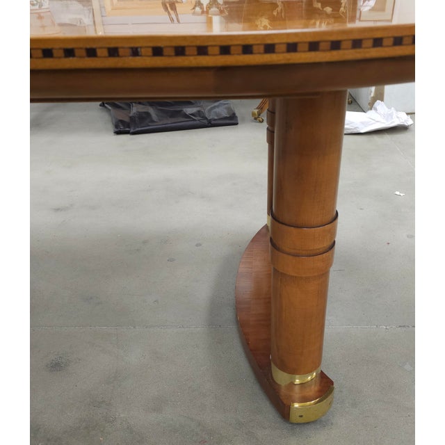 Attributed to Hickory White Genesis Banded and Inlaid Maple Extension Dining Table For Sale - Image 15 of 17