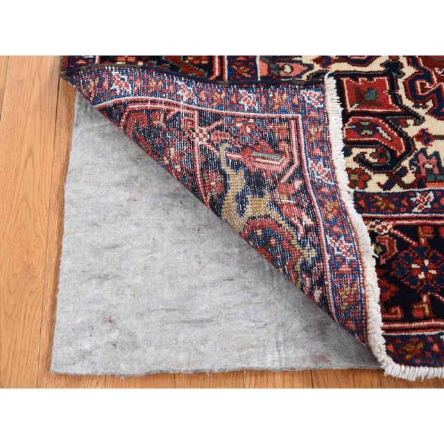 1950s 1950s Red Semi Antique Oriental Rug For Sale - Image 5 of 9