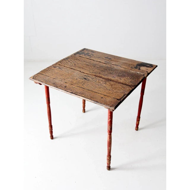 Early 20th Century Antique Wooden Folding Table For Sale - Image 5 of 13