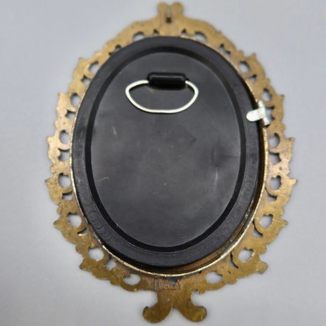 Italian Mid-Century Miniature Italian Cast Metal Picture Frame For Sale - Image 3 of 3
