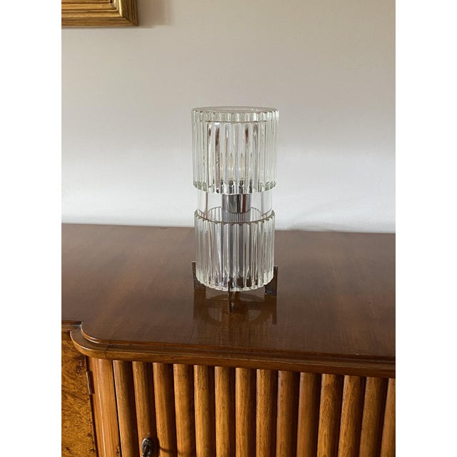 Vintage Italian Glass Table Lamp, 1970s For Sale - Image 4 of 16