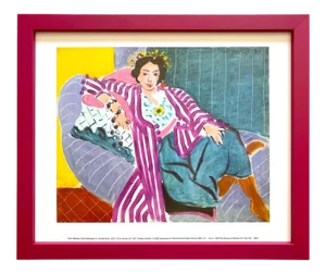 Henri Matisse Vintage 1992 Museum of Modern Art Framed Lithograph Print " Odalisque in a Purple Robe " 1937