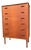 Teak Chest of Drawers with Recessed Handles from Kværndrup Møbelfabrik For Sale